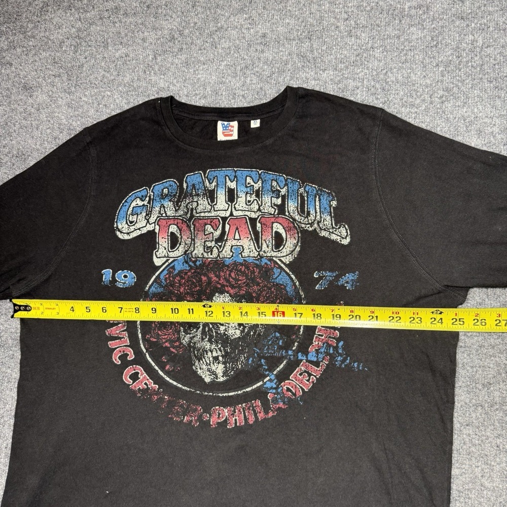 GRATEFUL DEAD X JUNK FOOD 1974 Black Long Sleeve Size X Large - Picture 3 of 5